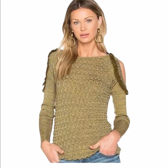 Kenzo Sweaters - Kenzo Cold Shoulder Metallic Boucle Sweater